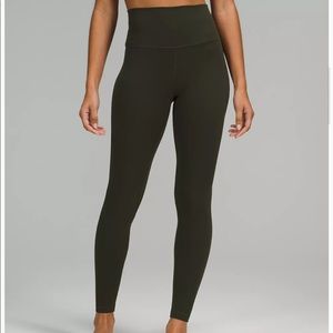 Lululemon High Rise Align in Dark Olive - size 12